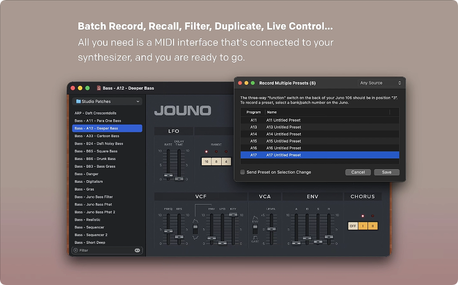 Jouno for Mac v2.8.4 MIDI预设管理编辑器 破解版下载 Jouno for Mac v2.8.4 MIDI预设管理编辑器 破解版下载