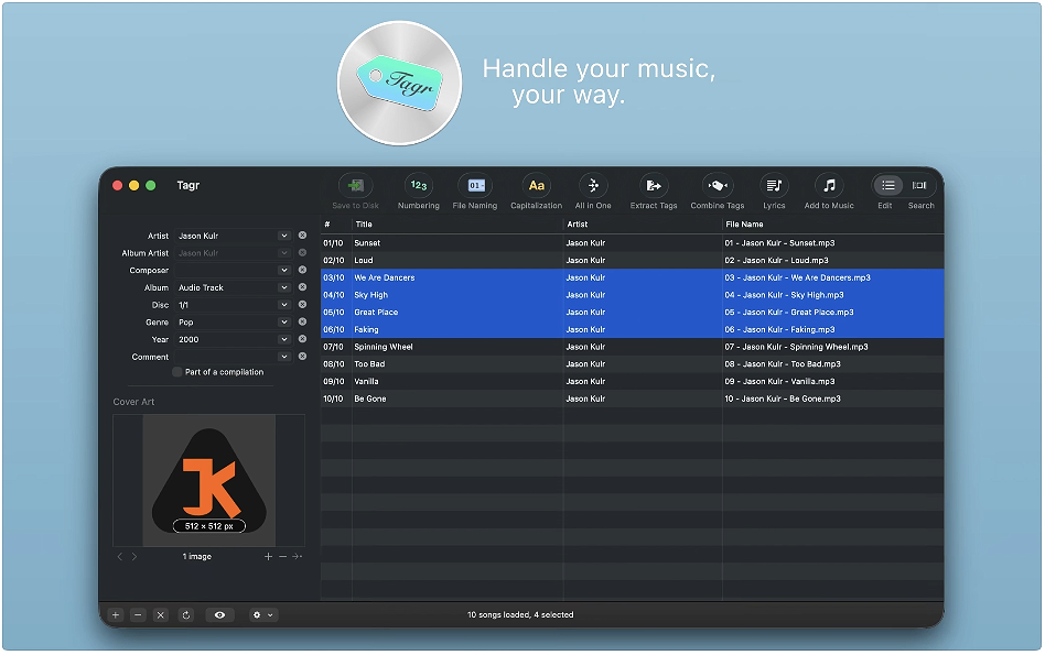 1779673476-012a9bb46627ca3.png Tagr for Mac v5.14.1 音乐标签编辑器 破解版下载