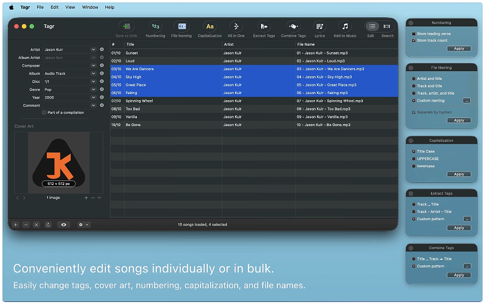 1779673498-7de785c0cd9882b.png Tagr for Mac v5.14.1 音乐标签编辑器 破解版下载