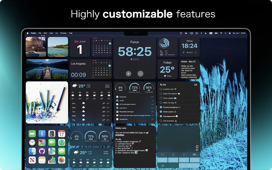 1781488583-97d55626ffcea60.png Widgetify for mac v4.27 使用桌面小组件 效率助手 中文破解版下载